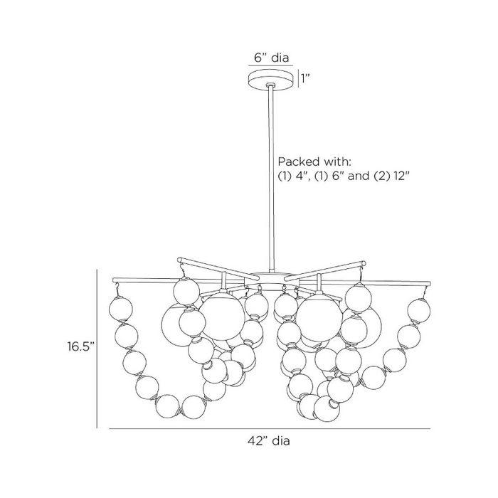 Arteriors DSC08 Genesis 5-lt 42" Chandelier