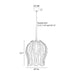Arteriors DSI11 Judith 1-lt 20" Pendant