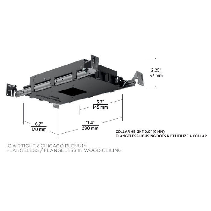 Element E2S 2" 12W LED Round Ultra-Shallow Fixed Downlight