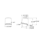 Dals DSWC07-CC-V Shield 7" Outdoor LED Wall Sconce, 5CCT Selectable