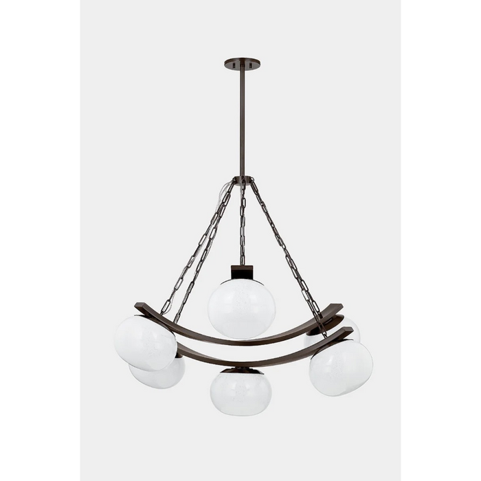 Hudson Valley 2107 Duxbury 7-lt 44" Chandelier - Distressed Bronze