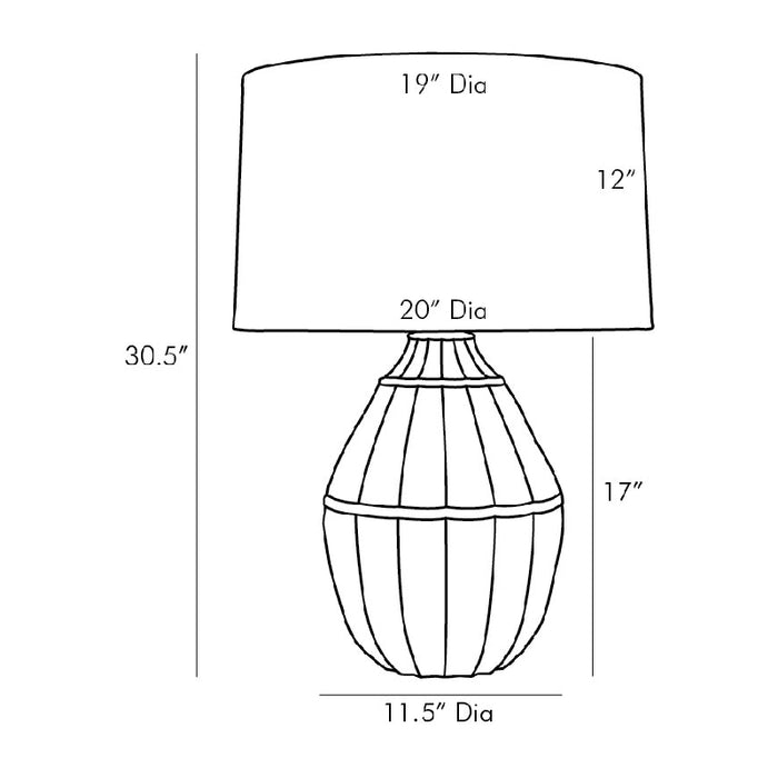Arteriors DW11004-578 Tangier 2-lt 31" Tall Table Lamp