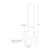 Arteriors DWC56 Haynes 1-lt 20" Tall LED Wall Sconce