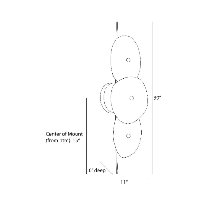 Arteriors DWC64 Kylie 2-lt 30" Tall Wall Sconce