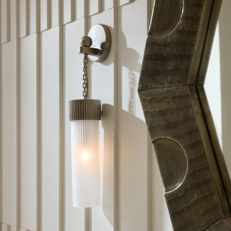 Arteriors Jayce 1-lt 22" Tall Wall Sconce  - Vintage Silver Steel