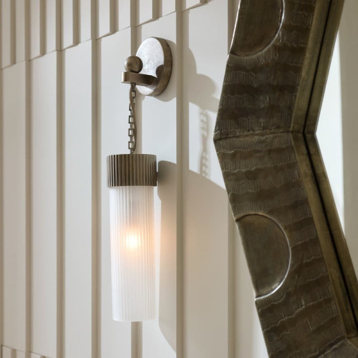 Arteriors Jayce 1-lt 22" Tall Wall Sconce  - Vintage Silver Steel