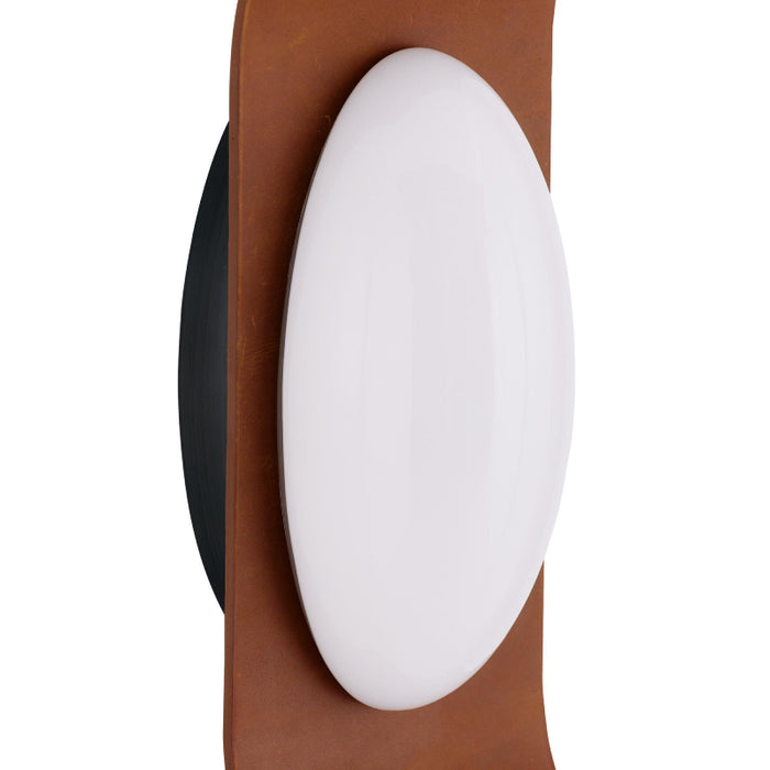 Arteriors Jeter 1-lt 14" Tall LED Wall Sconce - Brandy Leather