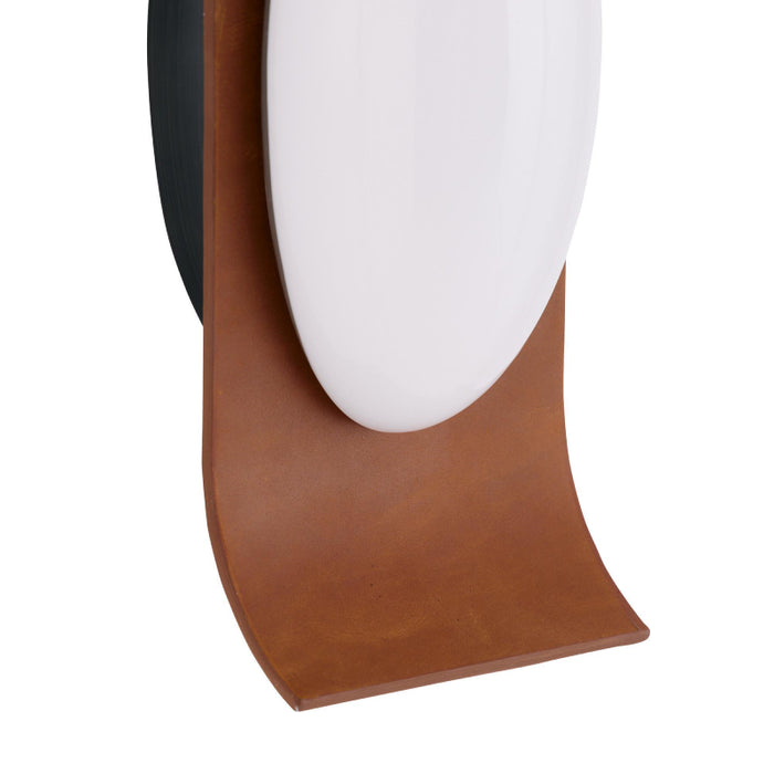 Arteriors Jeter 1-lt 14" Tall LED Wall Sconce - Brandy Leather