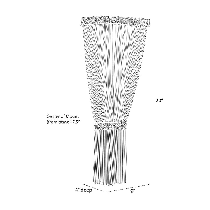 Arteriors DWC82 Jenessa 1-lt 20" Tall LED Wall Sconce
