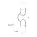 Arteriors DWI26 Jacobson 2-lt 18" Tall Wall Sconce
