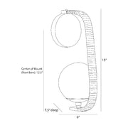 Arteriors DWI28 Kyrie 1-lt 15" Tall Wall Sconce