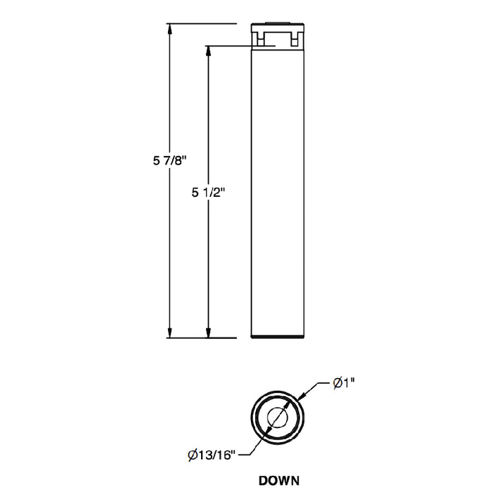 Bruck EXT-SKY-D 1" Skyline System Down Track Head