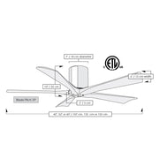 Matthews Fan IR5H Irene-5H 52" Hugger Ceiling Fan