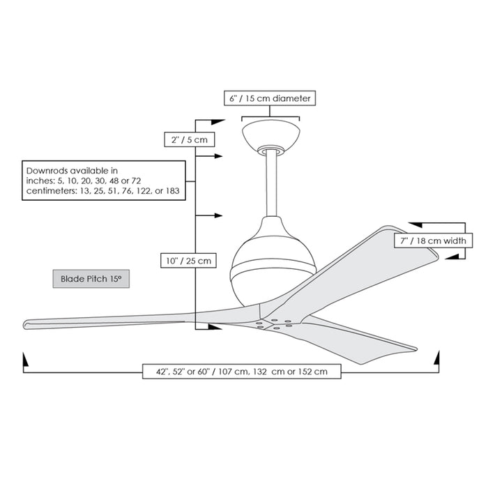 Mattews Fan IR3 Irene-3 52" Ceiling Fan