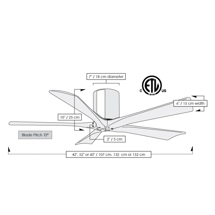 IR5H Irene 42" Hugger Ceiling Fan