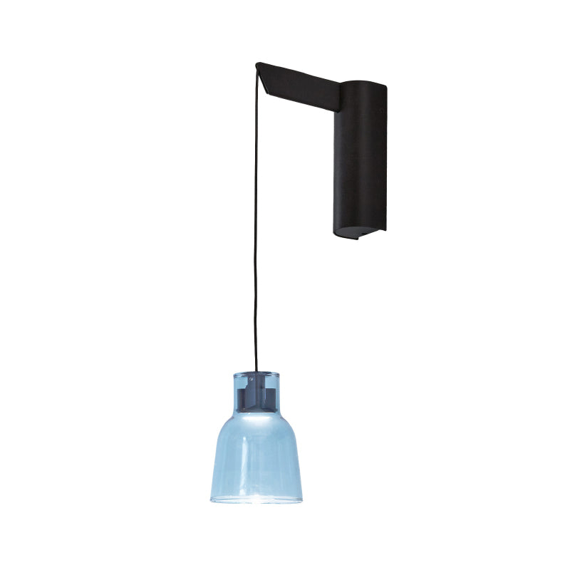 Bover Drip A/01 1-lt 15" Tall LED Wall lamp-Blue Glass