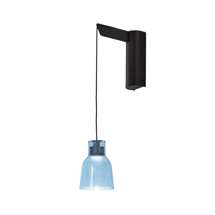Bover Drip A/01 1-lt 15" Tall LED Wall lamp-Blue Glass