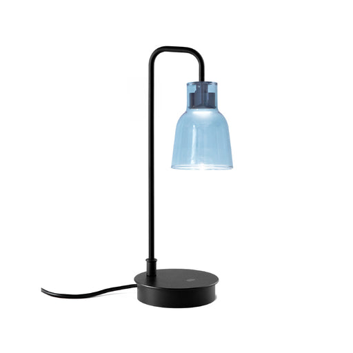 Bover Drip M/36 1-lt 14" Tall LED Table lamp, Proxy Dimmer Switch-Blue Glass
