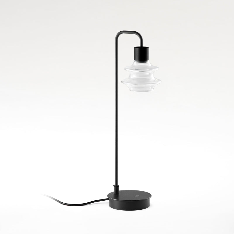 Bover Drop M/50 1-lt 20" Tall LED Table lamp, Proxy Dimmer Switch-Transparent Glass