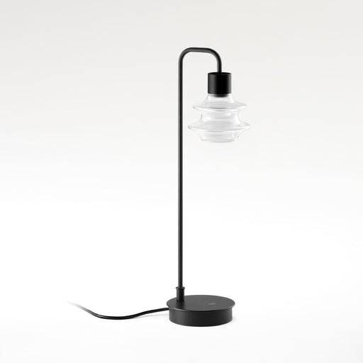 Bover Drop M/50 1-lt 20" Tall LED Table lamp, Cord Switch-Transparent Glass