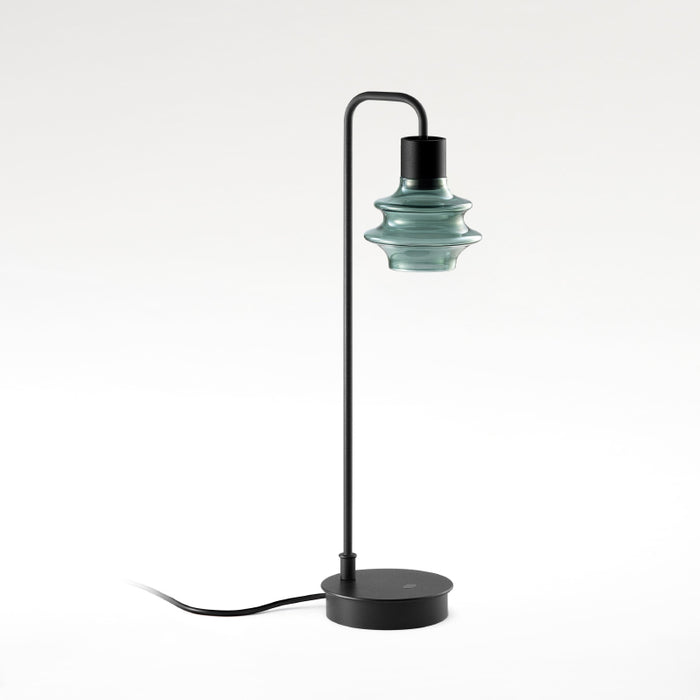 Bover Drop M/50 1-lt 20" Tall LED Table lamp, Proxy Dimmer Switch-Green Glass