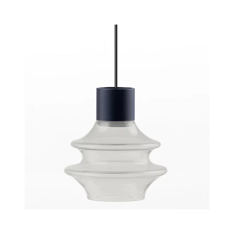 Bover Drop S/01L 1-lt 4" LED Pendant-Transparent Glass