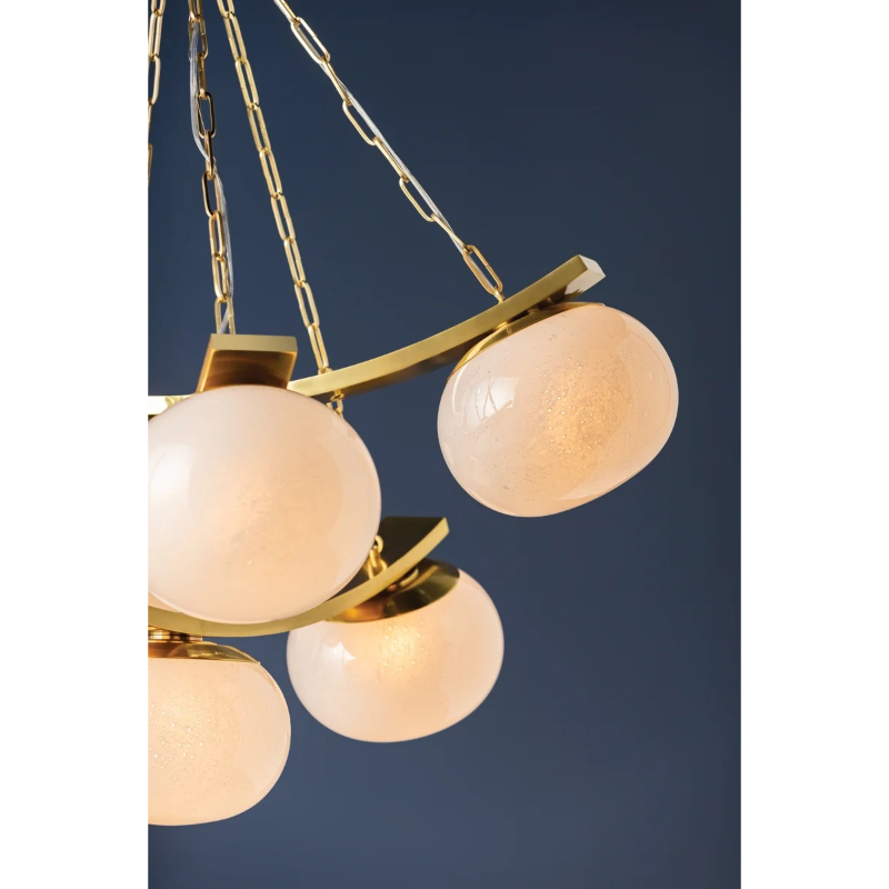 Hudson Valley 2107 Duxbury 7-lt 44" Chandelier - Aged Brass