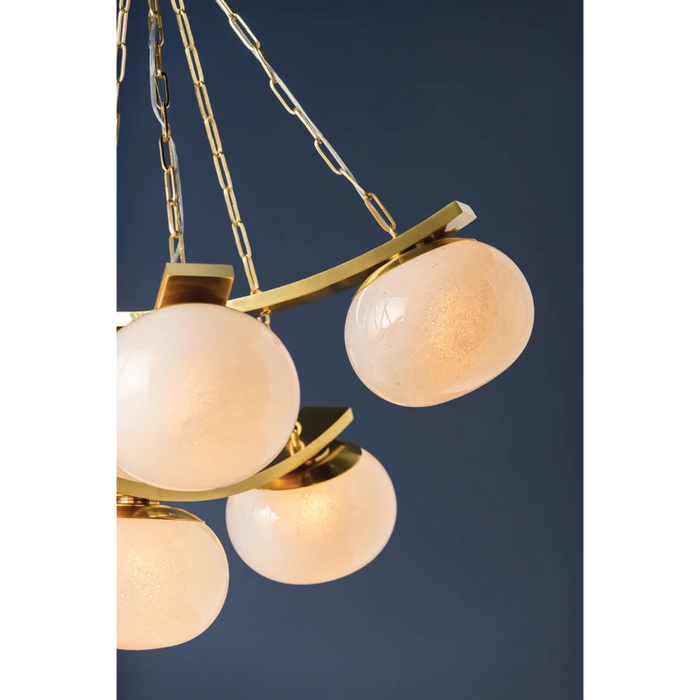 Hudson Valley 2107 Duxbury 7-lt 44" Chandelier - Aged Brass