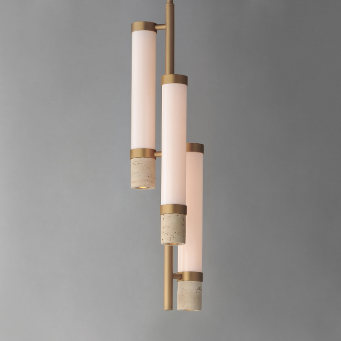 ET2 E11053 Travertine 3-lt 8" LED Pendant