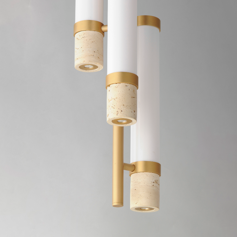 ET2 E11053 Travertine 3-lt 8" LED Pendant