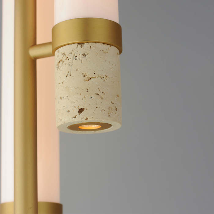 ET2 E11053 Travertine 3-lt 8" LED Pendant