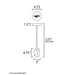 ET2 E11071 Pebble 1-lt 3" LED Pendant