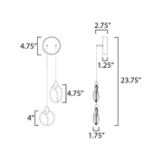 ET2 E11072 Pebble 2-lt 24" Tall LED Wall Sconce