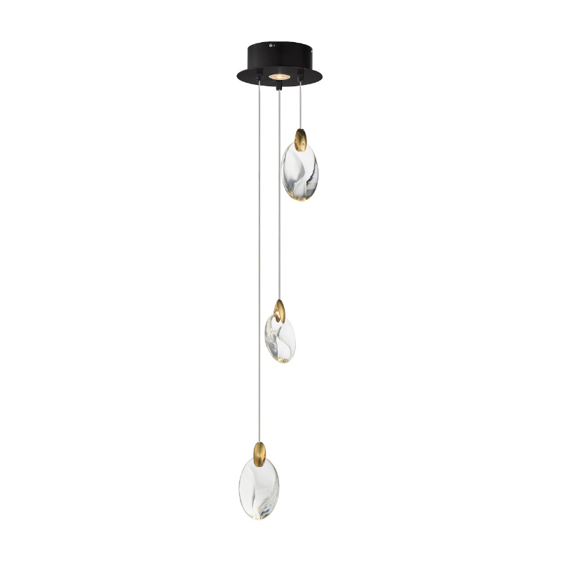 ET2 E11073 Pebble 3-lt 8" LED Pendant, CCT Selectable