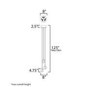 ET2 E11073 Pebble 3-lt 8" LED Pendant, CCT Selectable
