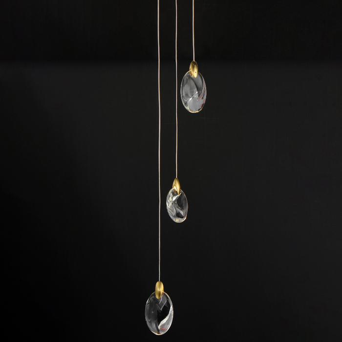 ET2 E11073 Pebble 3-lt 8" LED Pendant, CCT Selectable