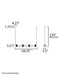 ET2 E11084 Elysian 4-lt 58" LED Linear Pendant