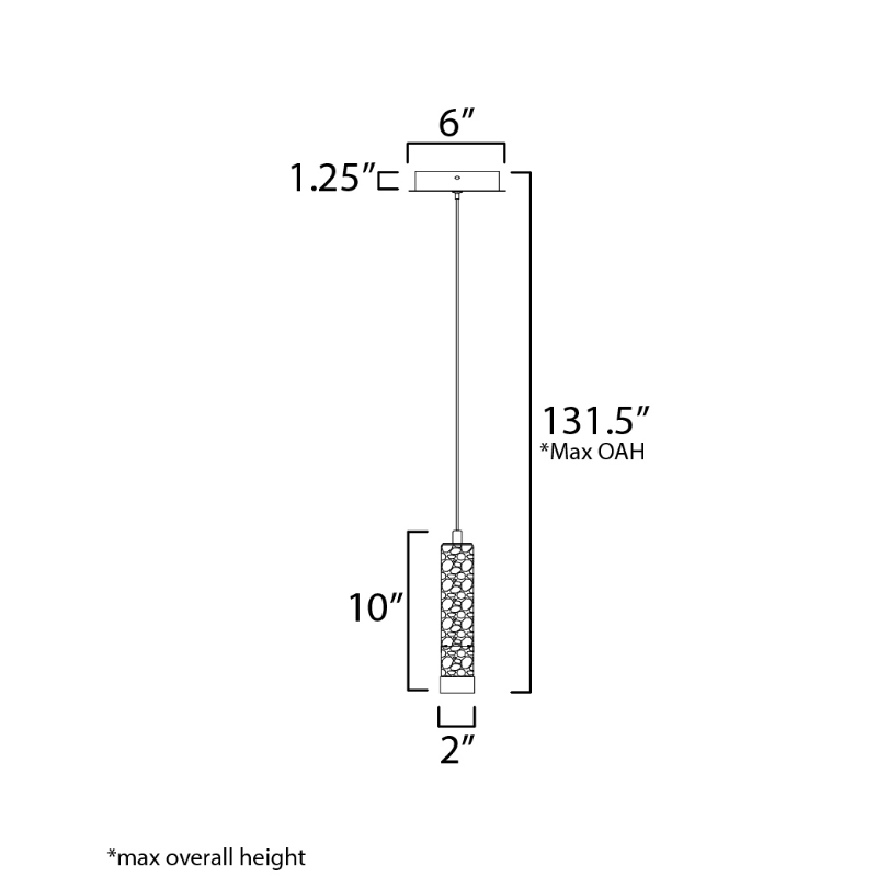 ET2 E11202 Aragon 1-lt 2" LED Pendant