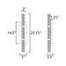 ET2 E11203 Aragon 3-lt 26" Tall LED Bath Vanity