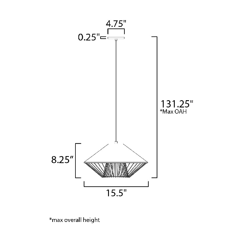 ET2 E11395 Phoenix 1-lt 16" LED Pendant