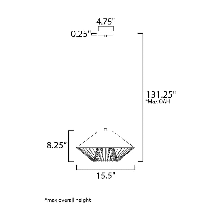 ET2 E11395 Phoenix 1-lt 16" LED Pendant