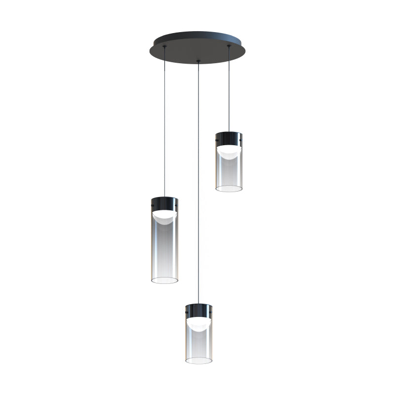 ET2 E21183-142 Highball 3-lt 13" LED Pendant-Graduating Smoke Glass