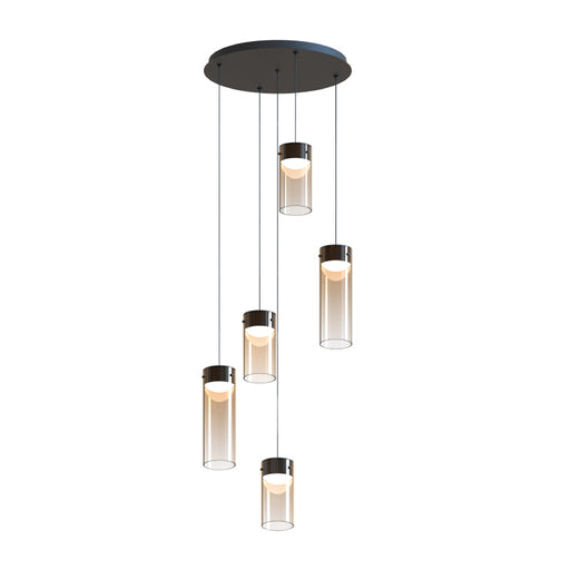 ET2 E21185 Highball 5-lt 17" LED Pendant-Amber Glass