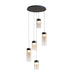 ET2 E21185 Highball 5-lt 17" LED Pendant-Amber Glass