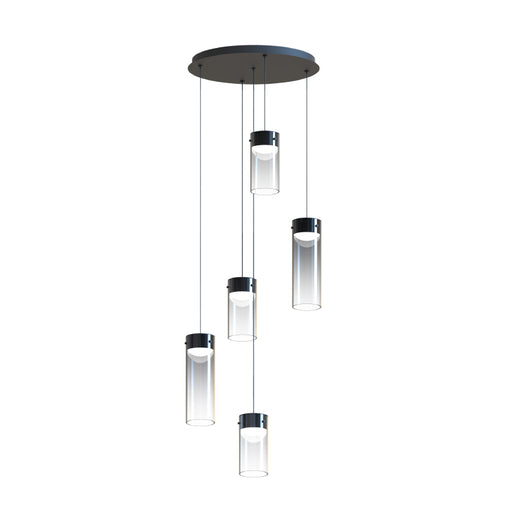 ET2 E21185 Highball 5-lt 17" LED Pendant-Graduating Smoke Glass