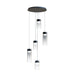 ET2 E21185 Highball 5-lt 17" LED Pendant-Graduating Smoke Glass