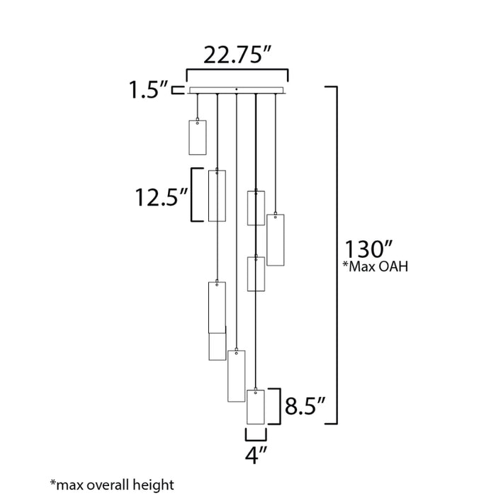 ET2 E21189 Highball 9-lt 23" LED Pendant