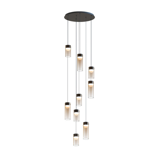 ET2 E21189 Highball 9-lt 23" LED Pendant-Amber Glass
