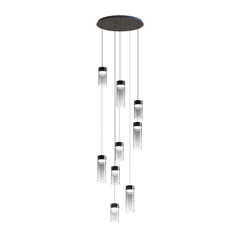ET2 E21189 Highball 9-lt 23" LED Pendant-Graduating Smoke Glass