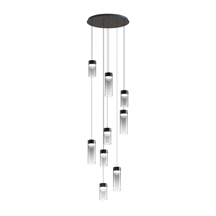 ET2 E21189 Highball 9-lt 23" LED Pendant-Graduating Smoke Glass